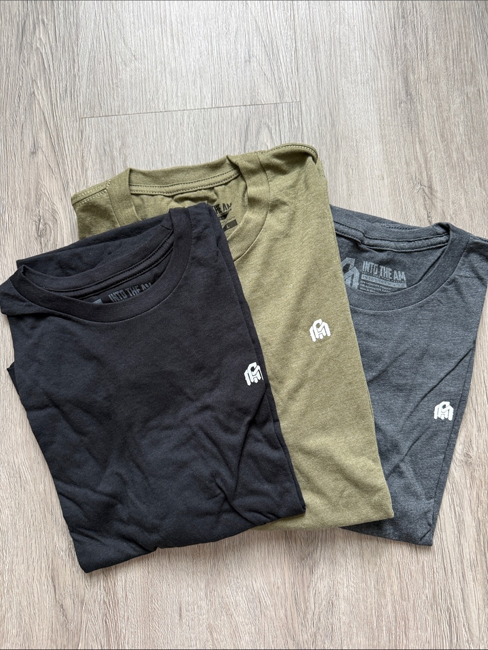Into The AM Men's Short-Sleeve Tee — Black, Olive, and Gray